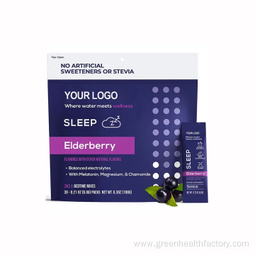 OEM/ODM Elderberry Melatonin Fruits Mix Deep Sleep Powder